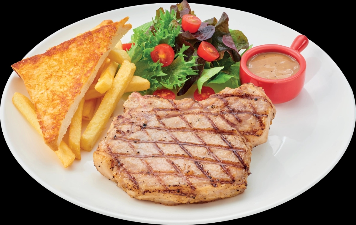 พอร์คชอปสเต็ก